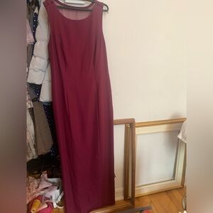 NWT Alfred Sung Burgundy Strapless Gown size M